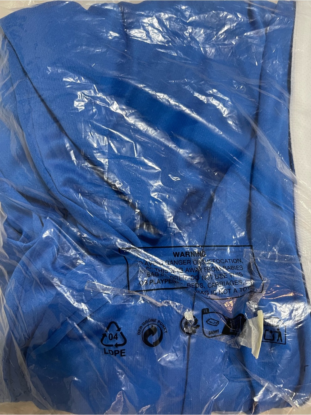 Adidas Real Madrid Blue Track Pants with White Side Stripes - Picture 4 of 5